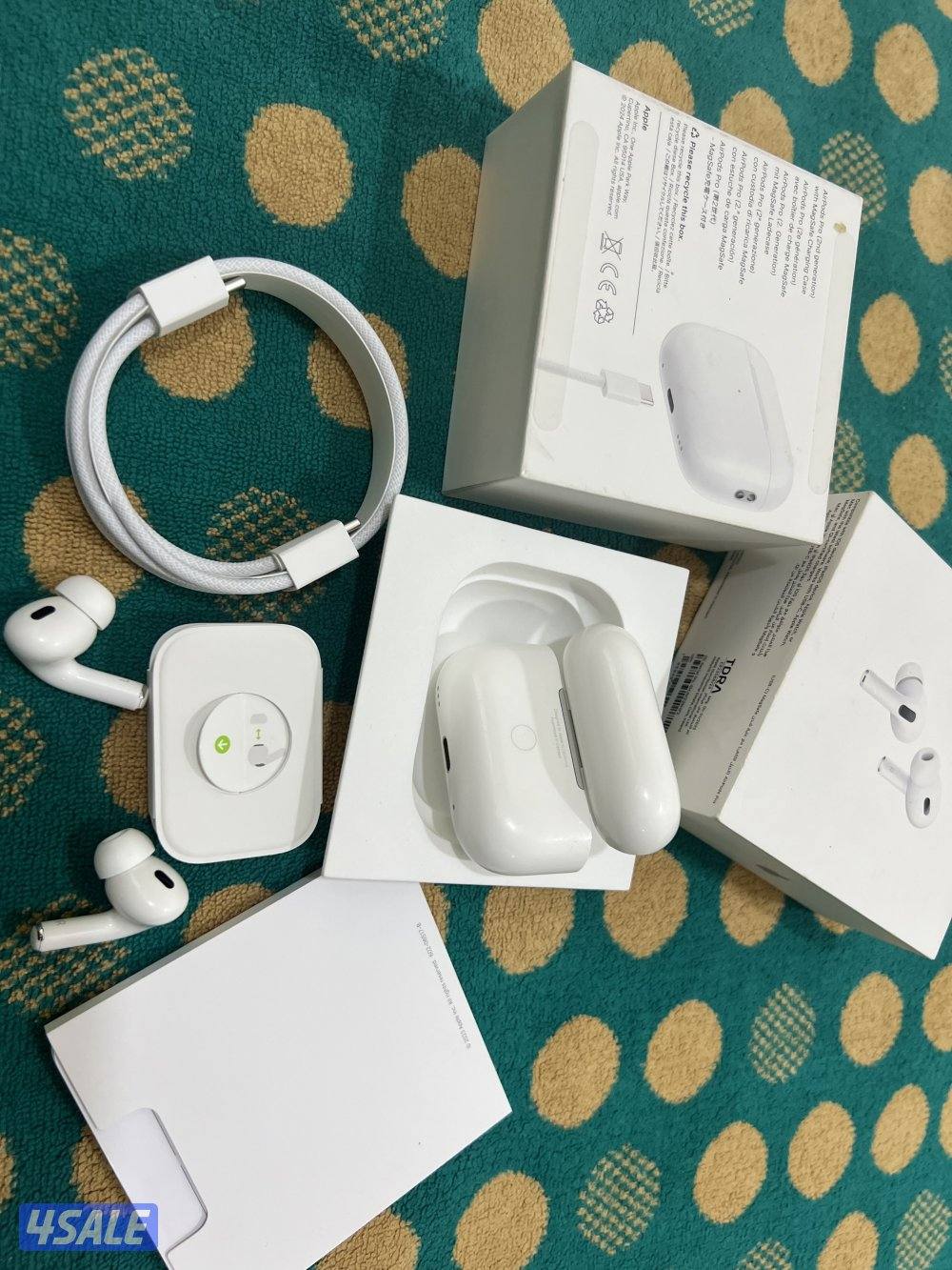 ايربود ابل برو 2 شحن تايب سي نظيفة مو مزلغة كفالة 6 شهر الواير - الربل0