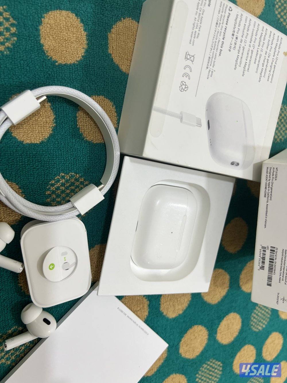 ايربود ابل برو 2 شحن تايب سي نظيفة مو مزلغة كفالة 6 شهر الواير - الربل3