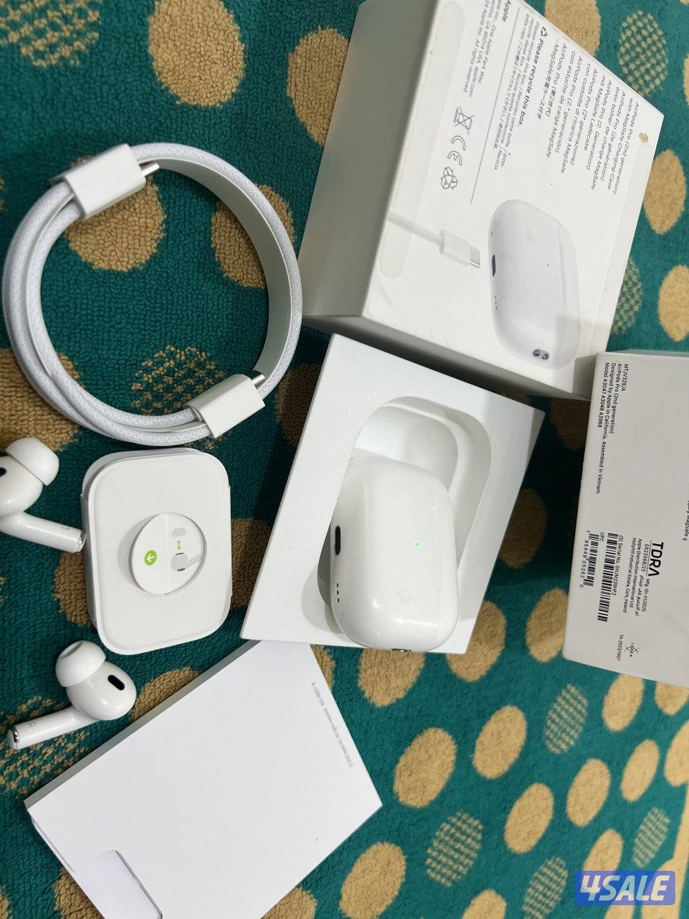 ايربود ابل برو 2 شحن تايب سي نظيفة مو مزلغة كفالة 6 شهر الواير - الربل4