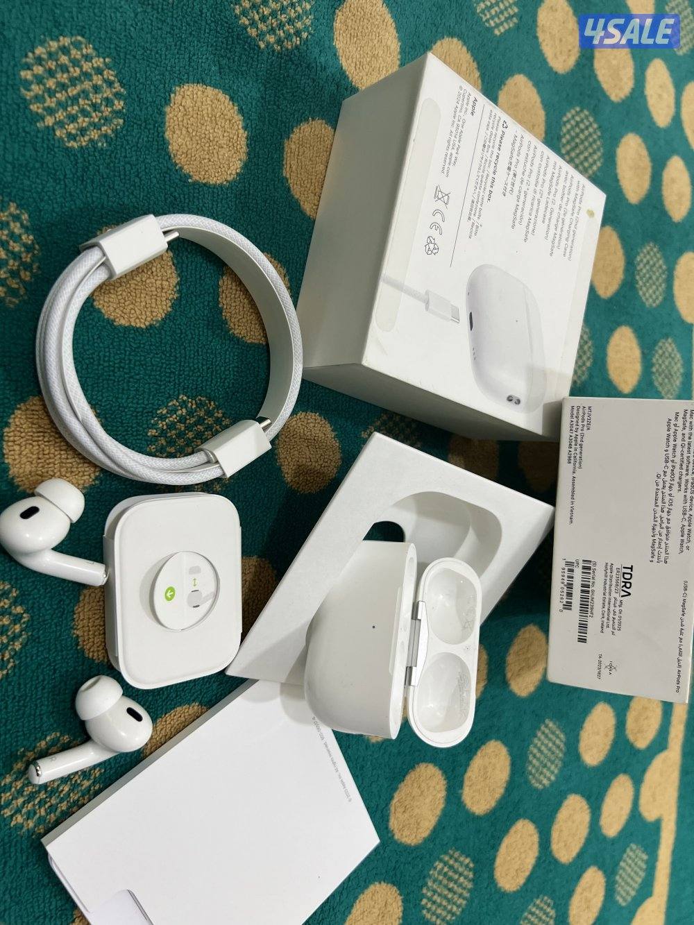 ايربود ابل برو 2 شحن تايب سي نظيفة مو مزلغة كفالة 6 شهر الواير - الربل5