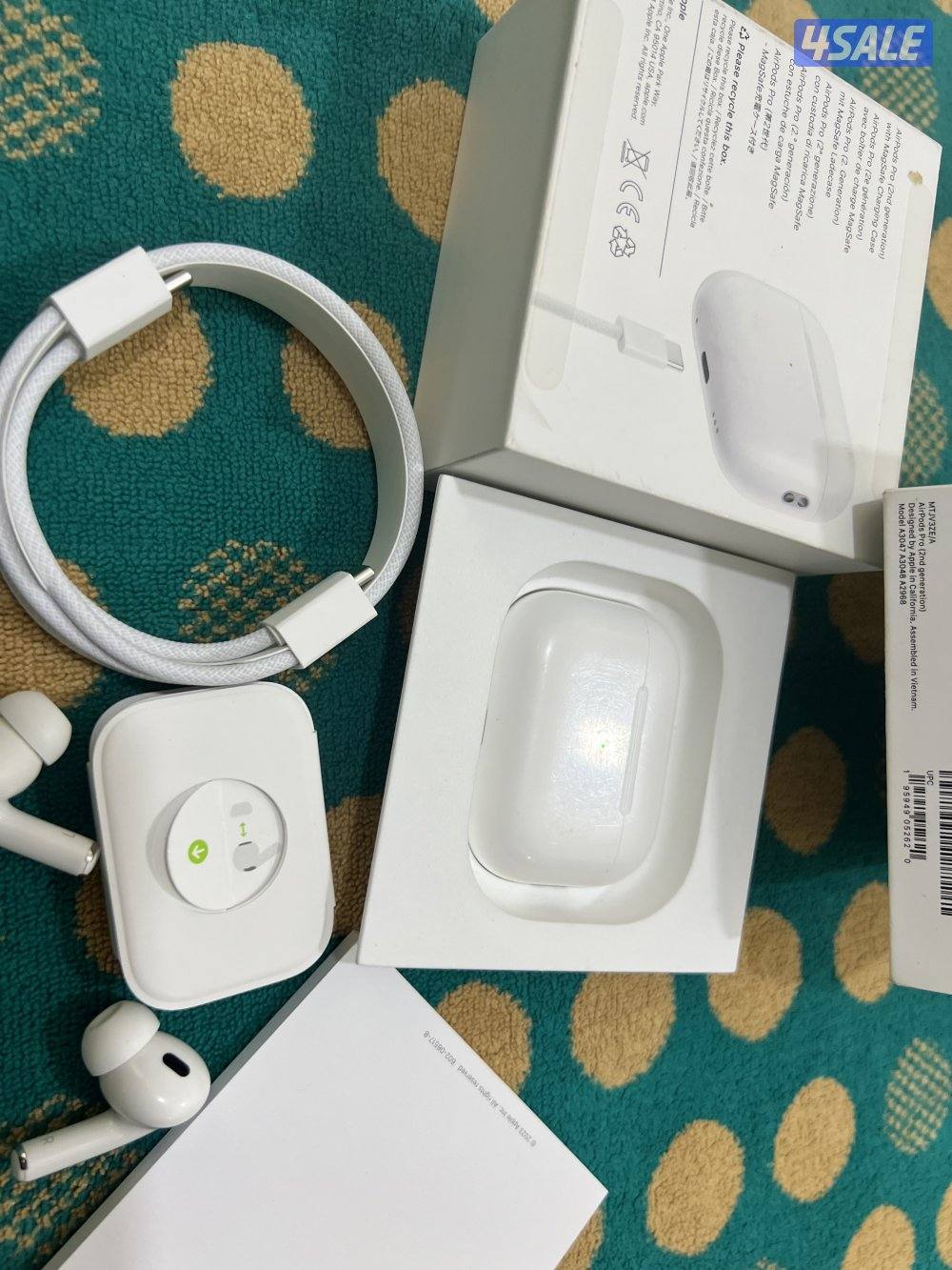 ايربود ابل برو 2 شحن تايب سي نظيفة مو مزلغة كفالة 6 شهر الواير - الربل6