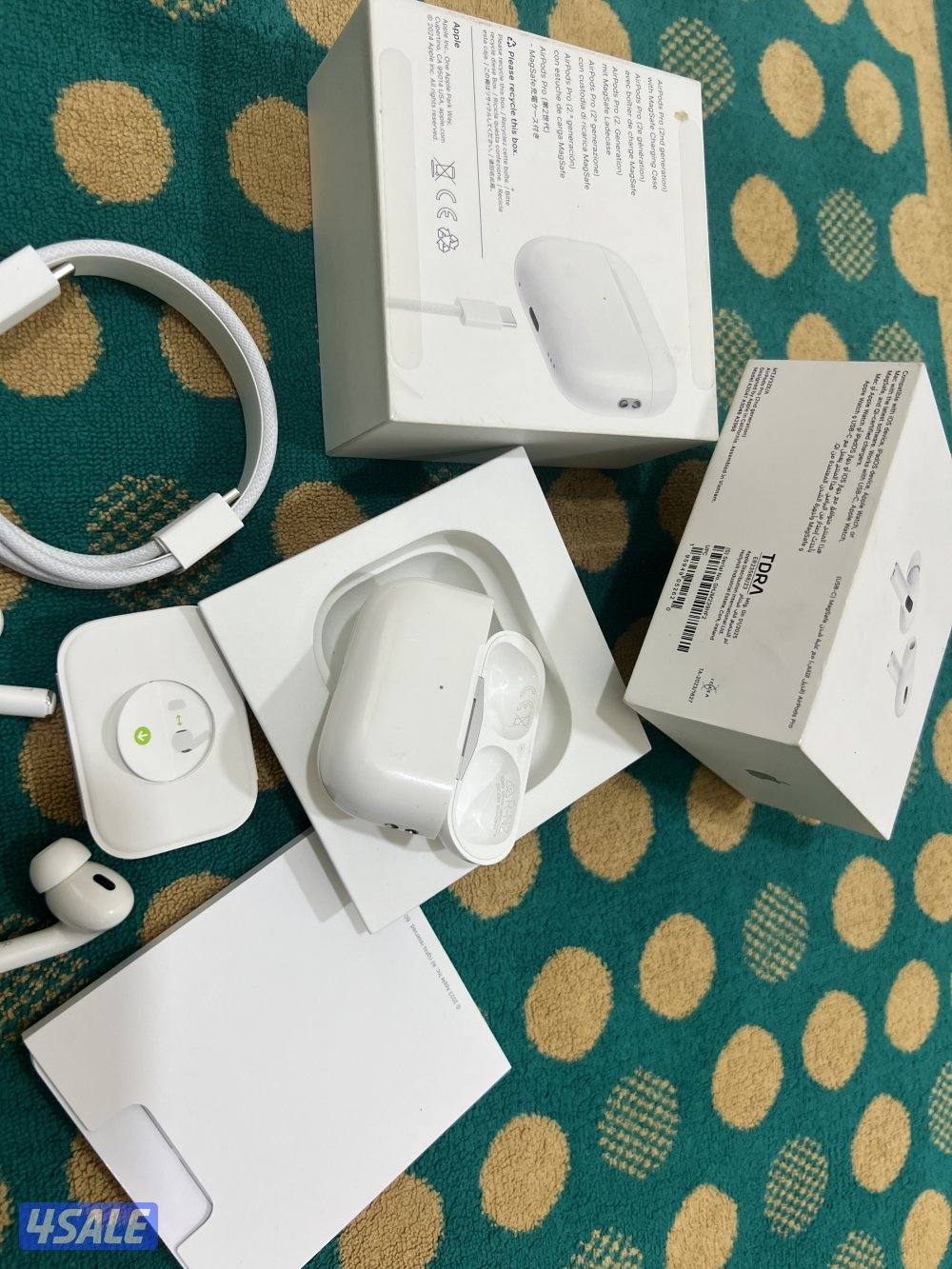 ايربود ابل برو 2 شحن تايب سي نظيفة مو مزلغة كفالة 6 شهر الواير - الربل7