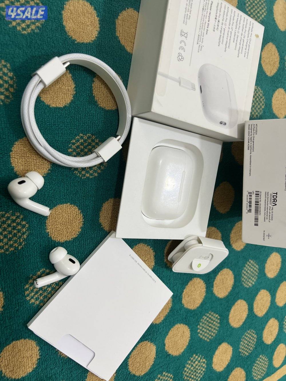 ايربود ابل برو 2 شحن تايب سي نظيفة مو مزلغة كفالة 6 شهر الواير - الربل10