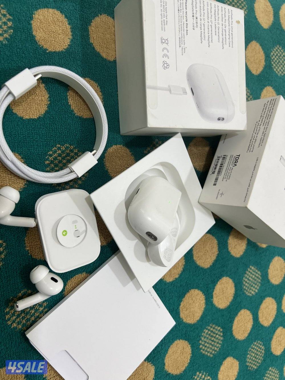 ايربود ابل برو 2 شحن تايب سي نظيفة مو مزلغة كفالة 6 شهر الواير - الربل11