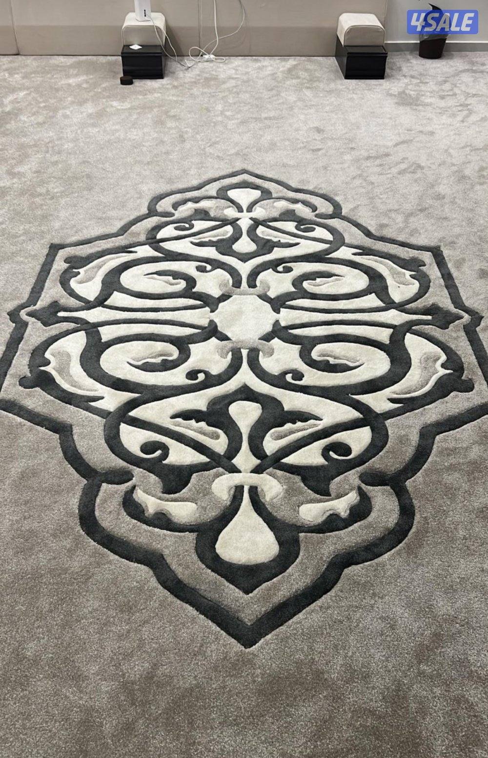 تركيب سجاد تركي حفر يدوي ساده قص حسب الطلب + مساند ظهر مراكي1