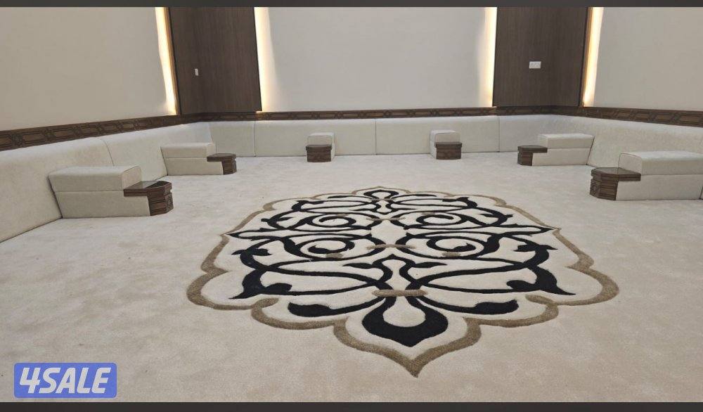 تركيب سجاد تركي حفر يدوي ساده قص حسب الطلب + مساند ظهر مراكي3