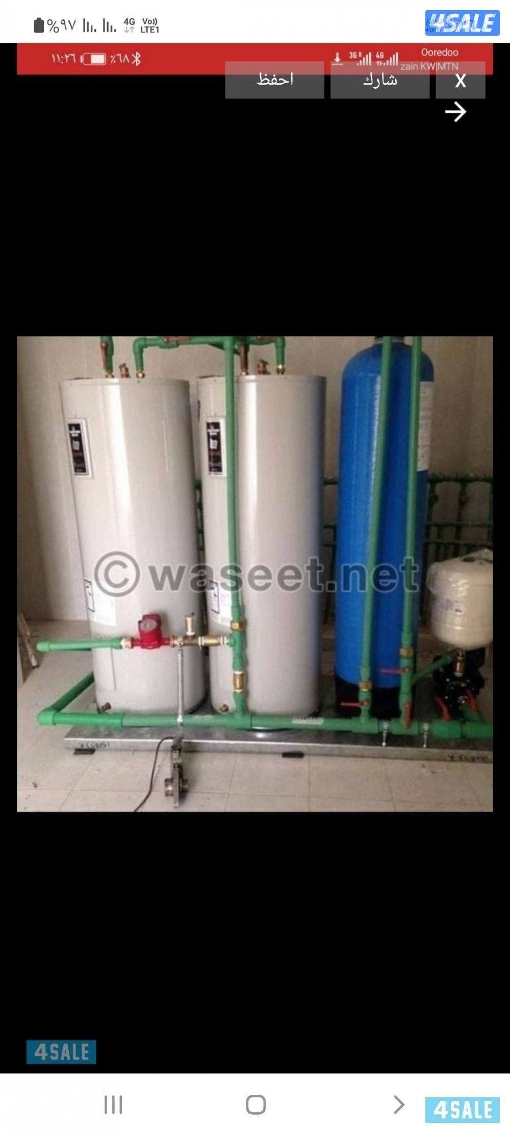 يوجد خزانات مياه وسخانات صيانه السخان المركزي ويوجد سخانات مركزي1