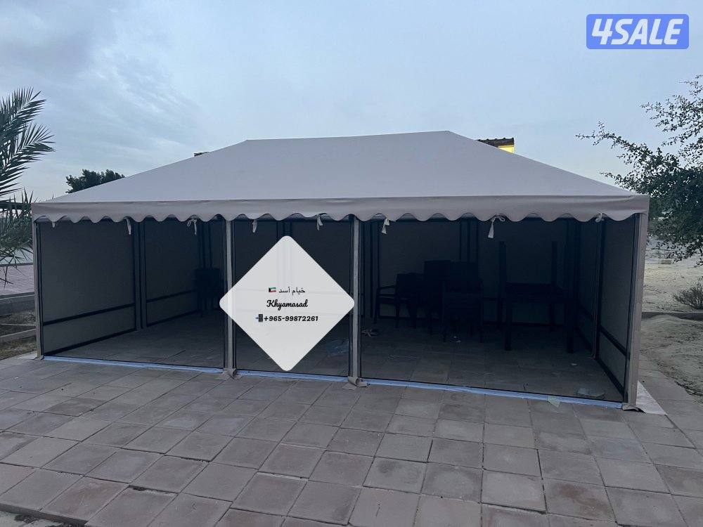 خيام فك وتركيب مع نايلون شفاف امامي2