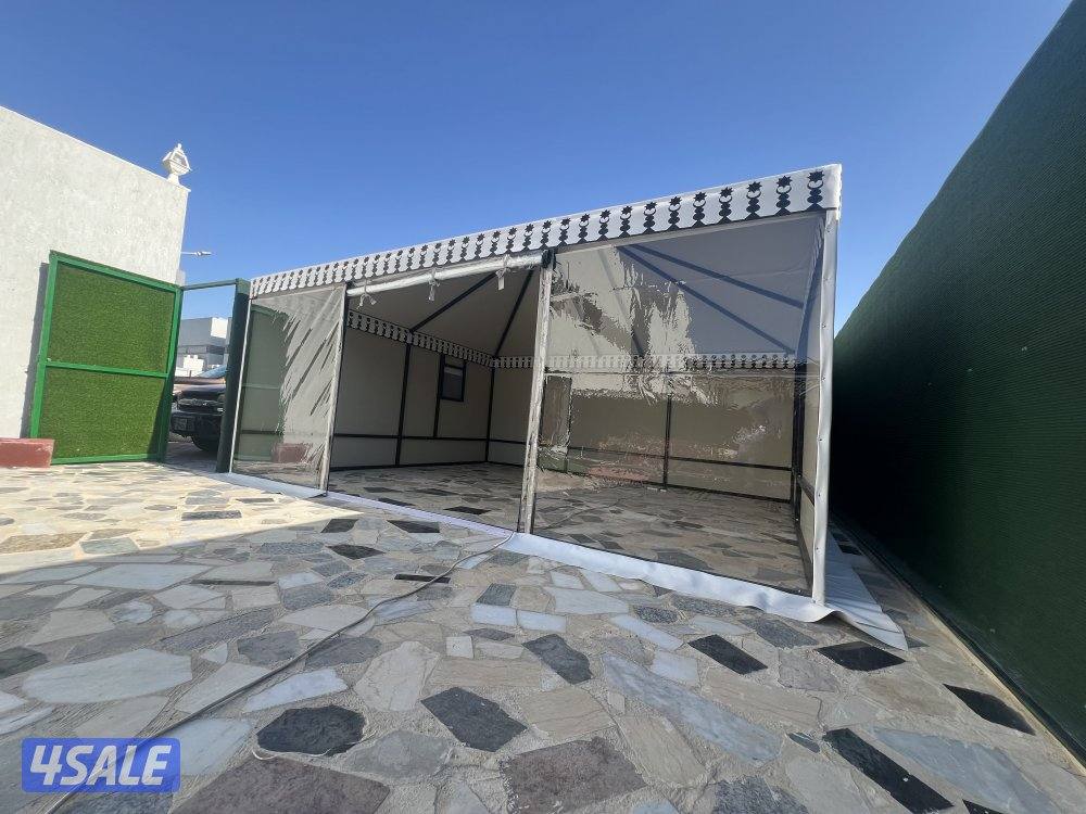 خيام فك وتركيب مع نايلون شفاف امامي4