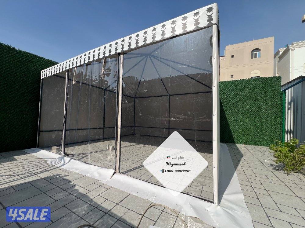 خيام فك وتركيب مع نايلون شفاف امامي7