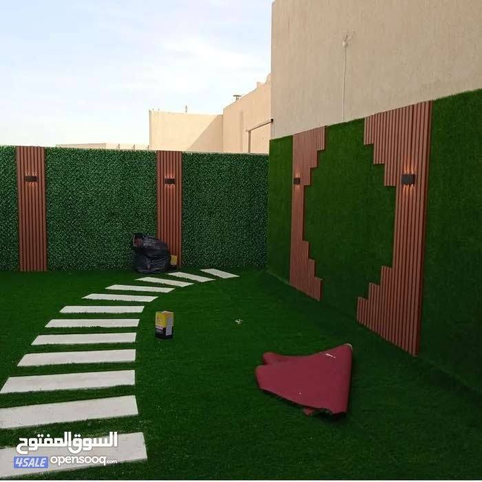 تنسيق_حدائق ثيل_صناعي #سور_تركي تصميم ملاعب قدم بديل_خشب ممرات مظلات4