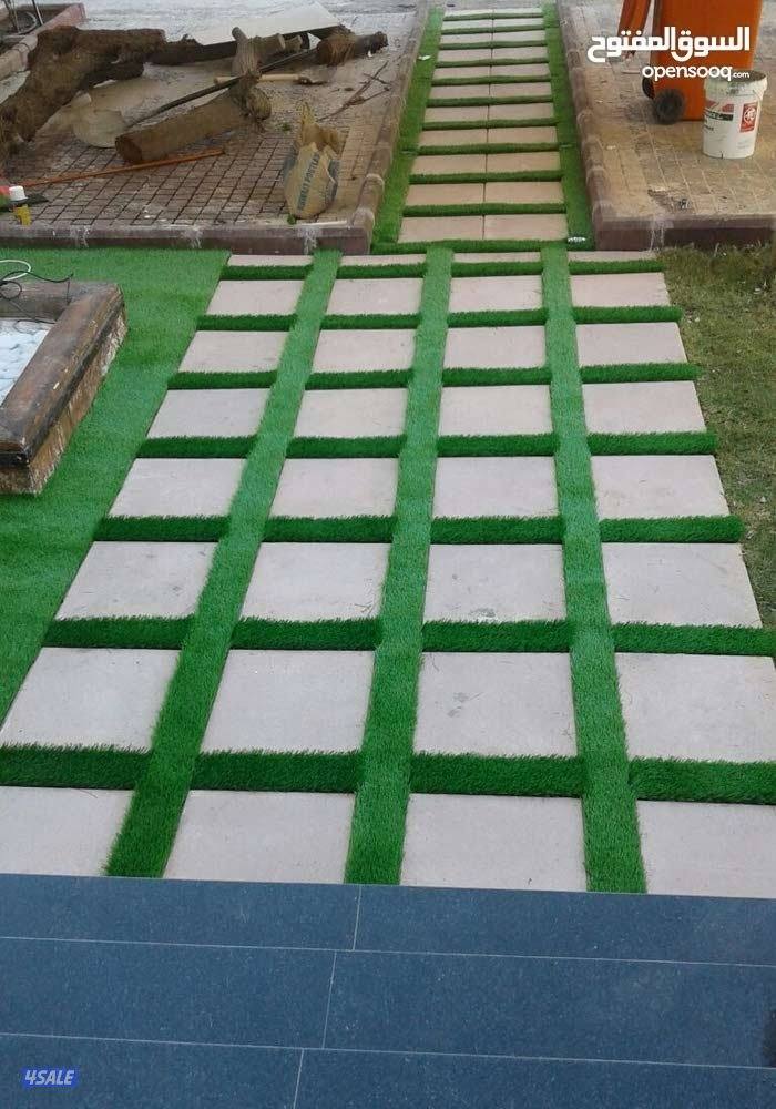 تنسيق_حدائق ثيل_صناعي #سور_تركي تصميم ملاعب قدم بديل_خشب ممرات مظلات11