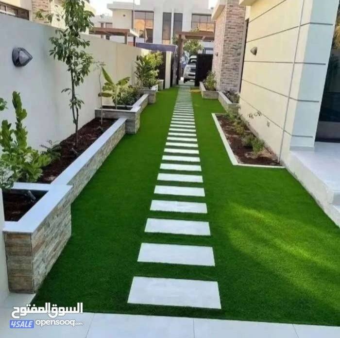 تنسيق_حدائق ثيل_صناعي #سور_تركي تصميم ملاعب قدم بديل_خشب ممرات مظلات12