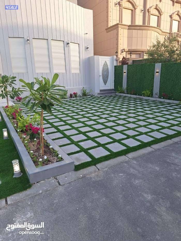 تنسيق_حدائق ثيل_صناعي #سور_تركي تصميم ملاعب قدم بديل_خشب ممرات مظلات15