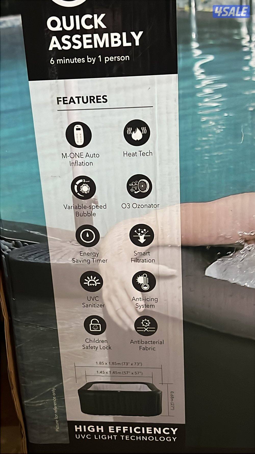 للبيع 3 جاكوزي و2 نطاطيه جديد بالكرتون3