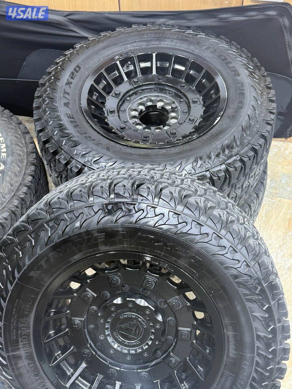 رنقات FUEL اصليه مع تواير حجريه حجم 171