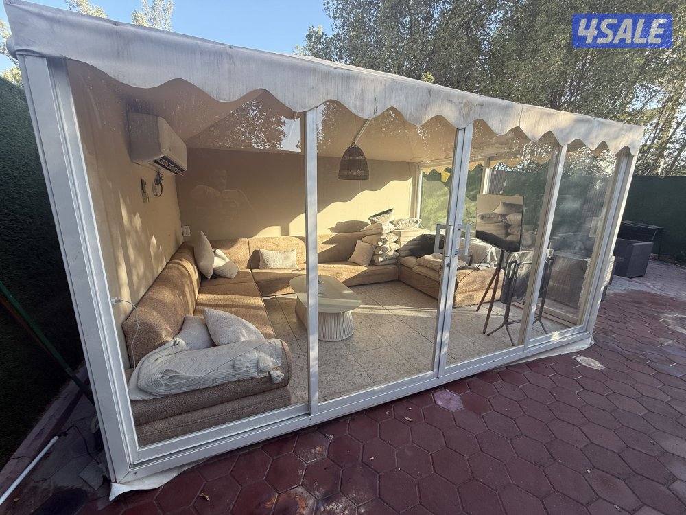 خيمه 3/4 مع وحدة + قنفات نضيفه جدا (النقل على الشاري )0