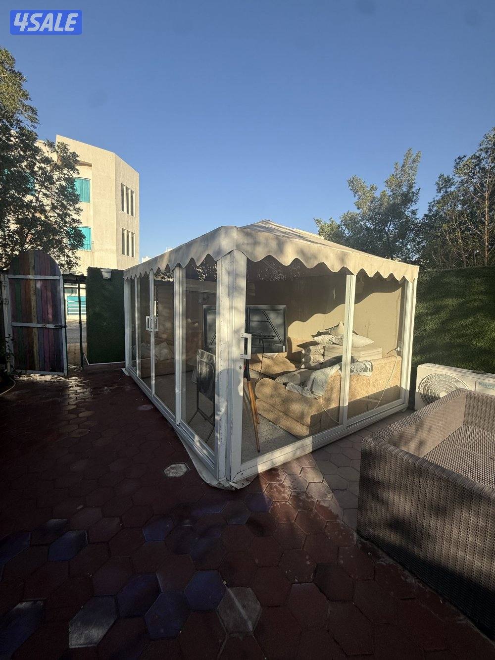 خيمه 3/4 مع وحدة + قنفات نضيفه جدا (النقل على الشاري )1