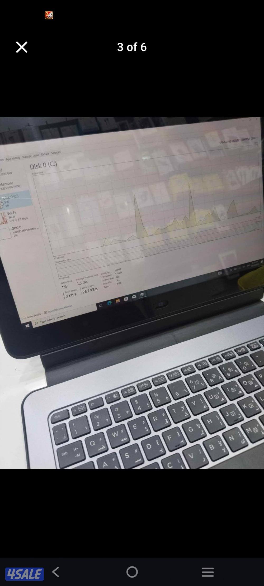 hp tablet Intel core i3 touch screen 4ram... 128gb stroge1