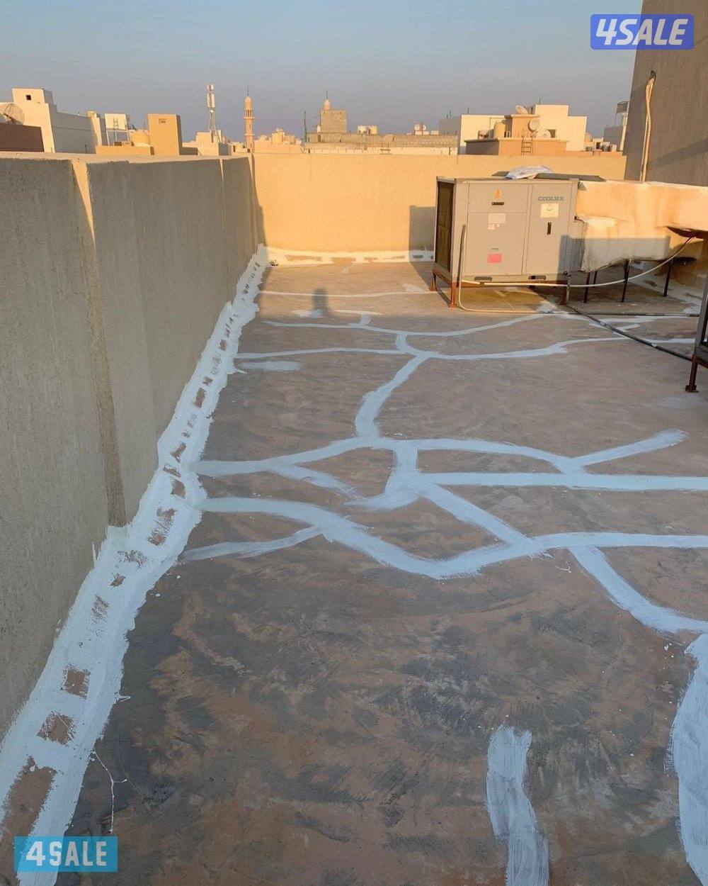 عازل اسطح جيتاروف خرير مياه معجون تشققات اللون الابيض والرمادي ا0