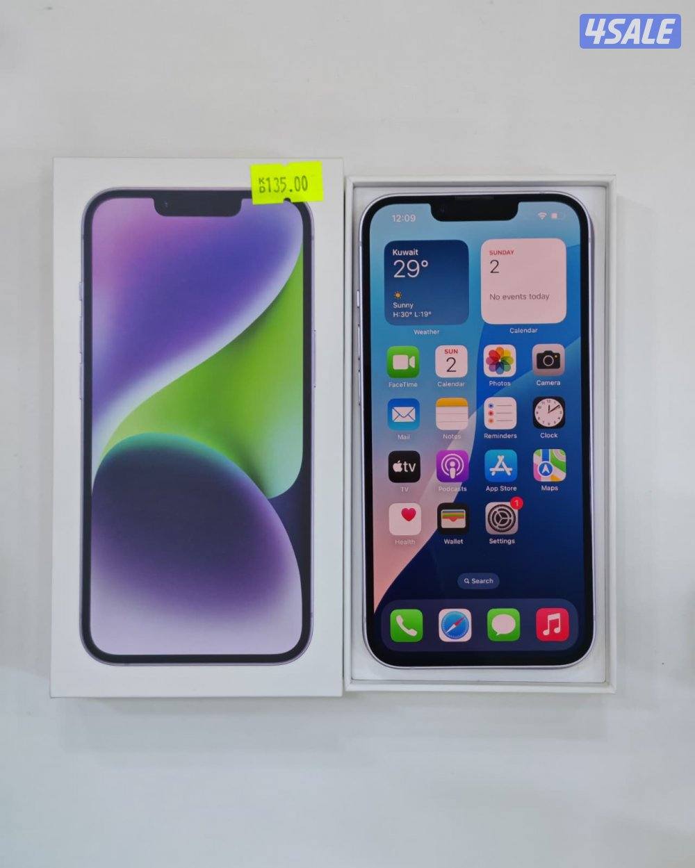 ايفون14–128جيجابايت–بنفسجي–iPhone14–128GB–Purple–used–like–new9