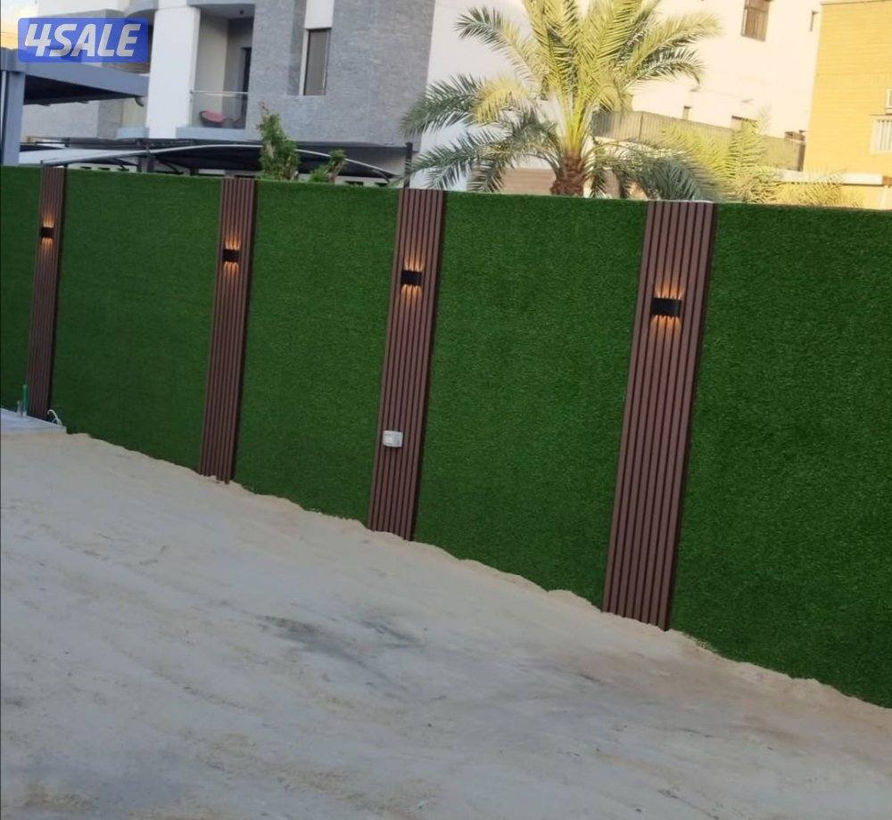 تنسيق حدائق ف جميع مناطق الكويت تركيب الثيل الصانعي والسورالتركي4