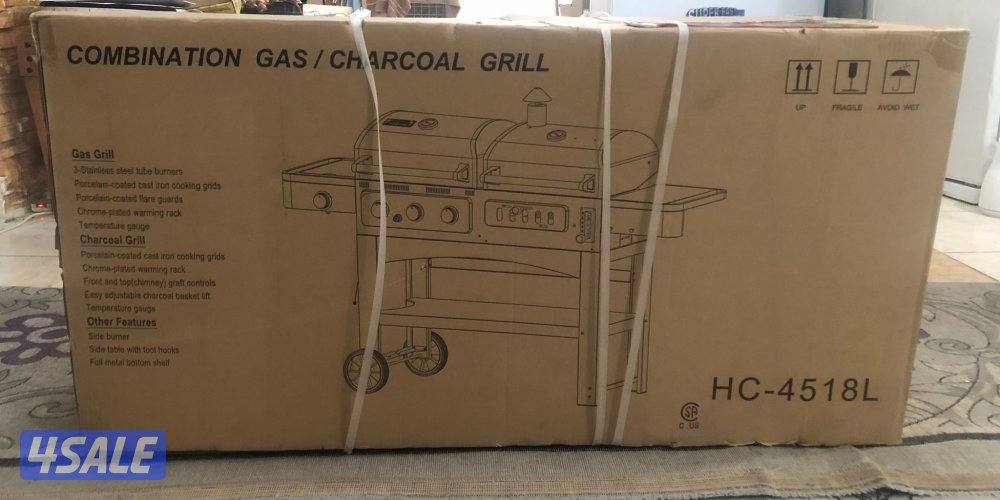 شواية فحم وغاز جديد بكرتون0