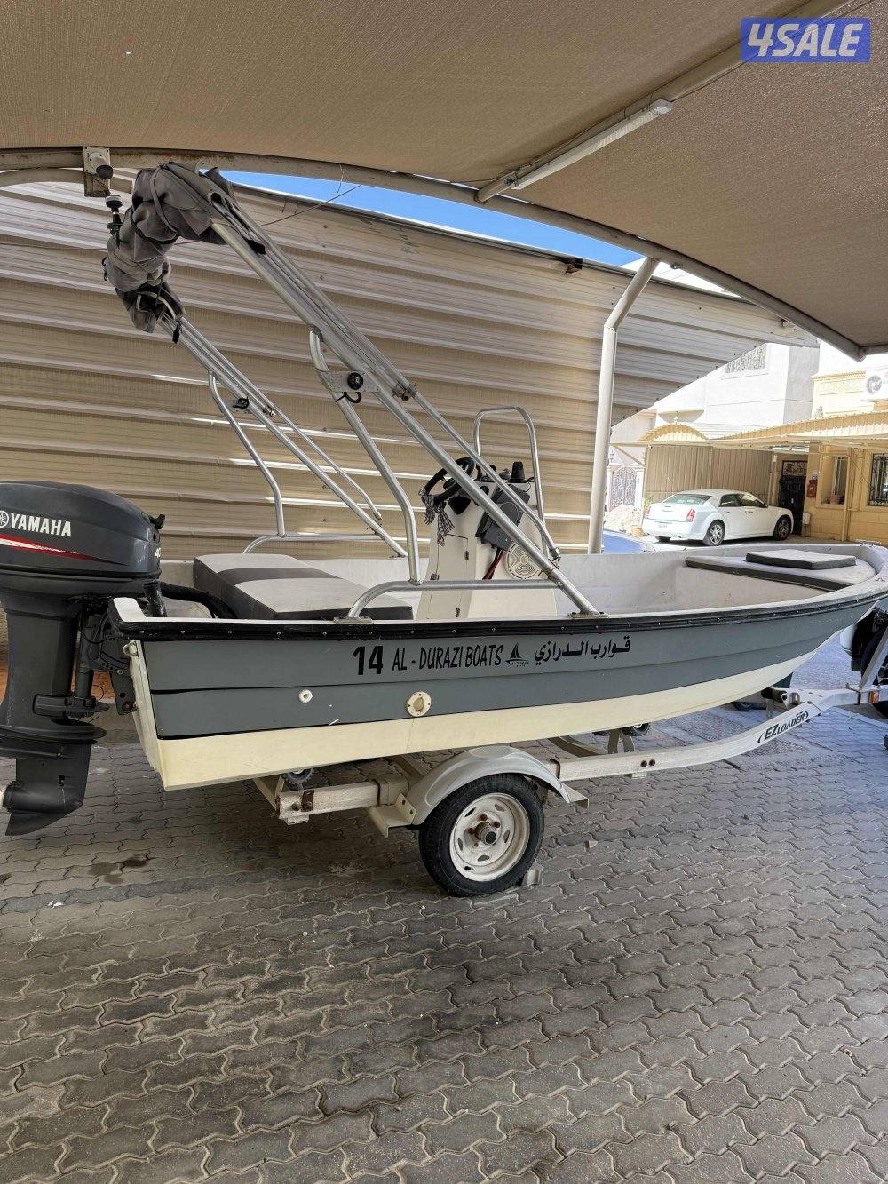 قارب الدرازي 14 قدم  مديل 2016 مكينه 2016  ياماها نظيف جدا3