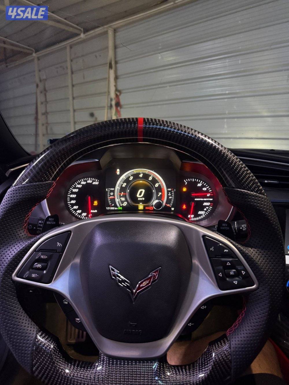 كورفيت c7 z51 ممشاه 121 شرط الفحص قير مكينه شاصي بدي اللون رمادي مطفي2