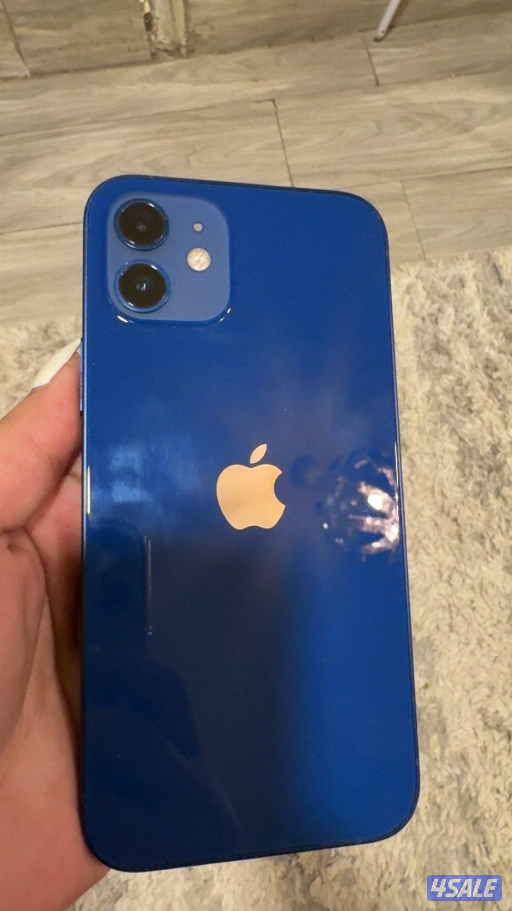 ايفون 12 لون ازرق يبيله تنظيف سماعة داخلية شغال سبيكر وايربودز1