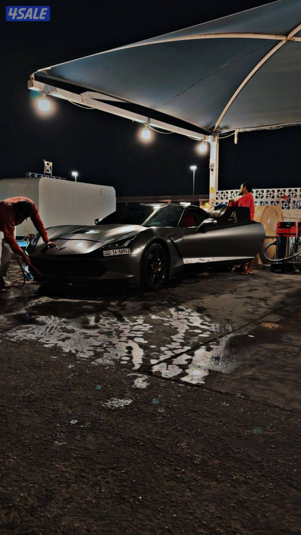 كورفيت c7 z51 ممشاه 121 شرط الفحص قير مكينه شاصي بدي اللون رمادي مطفي5