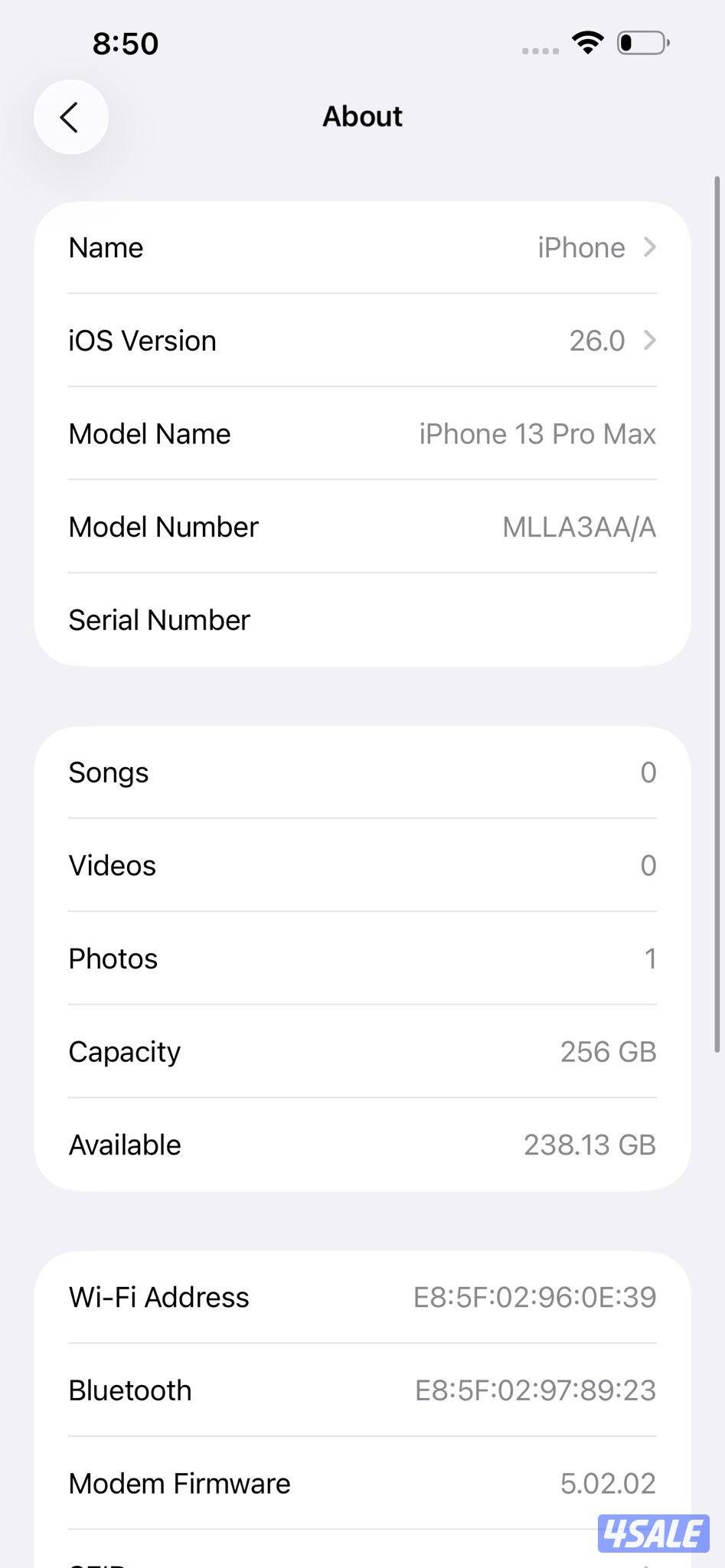 ايفون13بروماكس–256جيجا–رمادي–iPhone13ProMax–256GB–Gray–used–like–new1