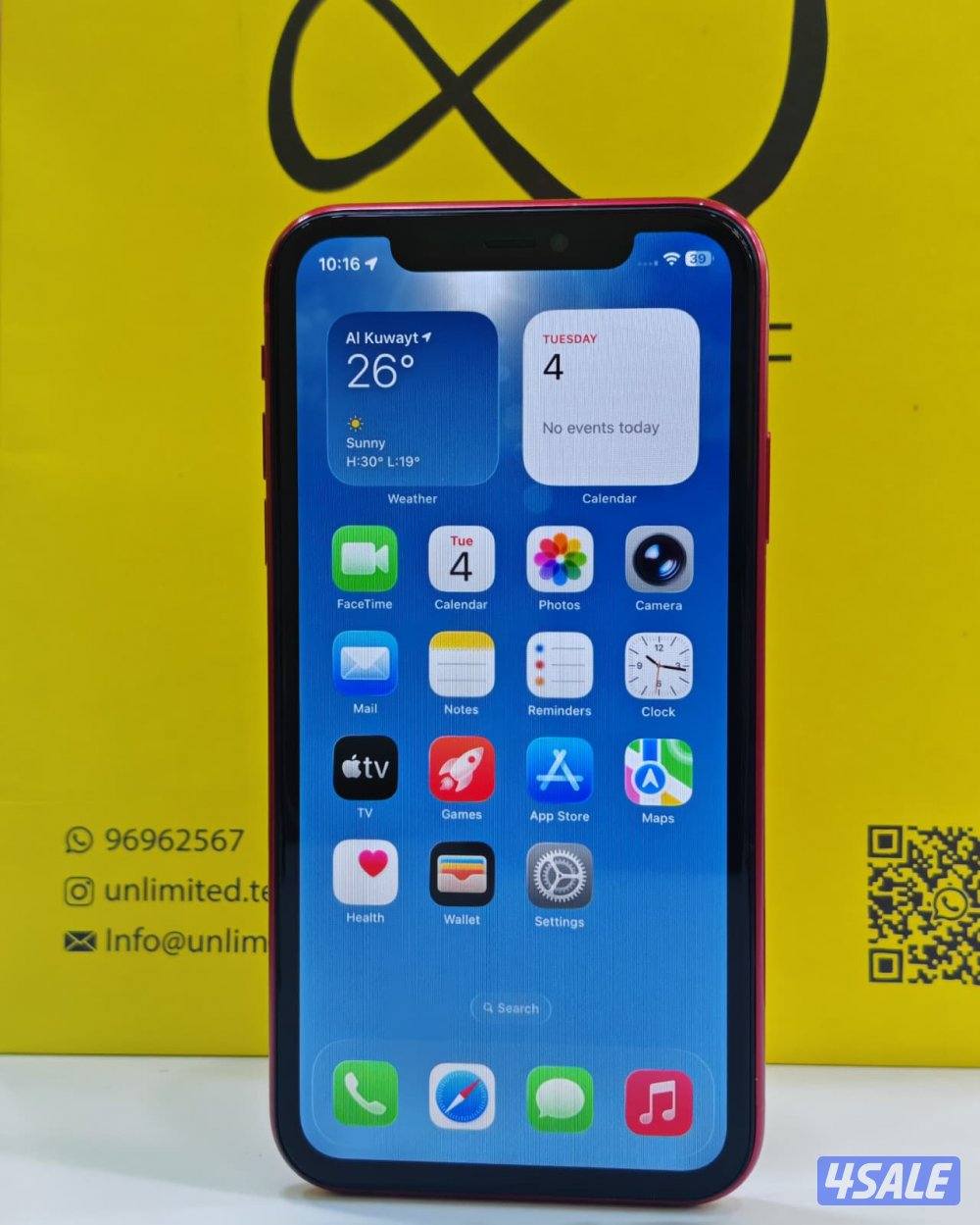 ايفون 11 – 128 جيجابايت – أحمر – iPhone 11 – 128GB – Red – Used like8
