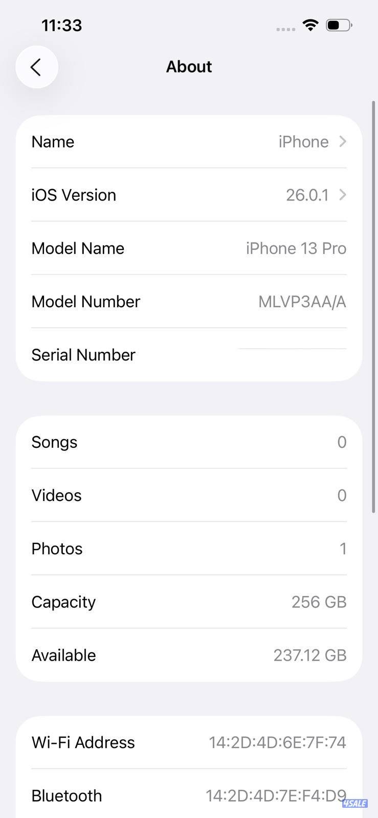 ايفون 13 برو – 256 جيجابايت – أزرق – iPhone 13 Pro – 256GB – Blue – U7