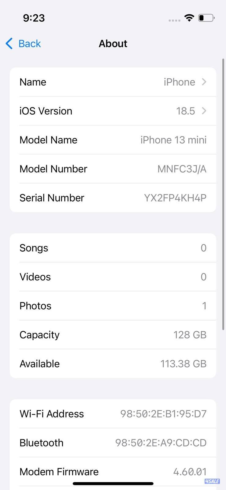 ايفون 13 ميني – 128 جيجا – أخضر –75% iPhone 13 Mini – 128GB – Green1