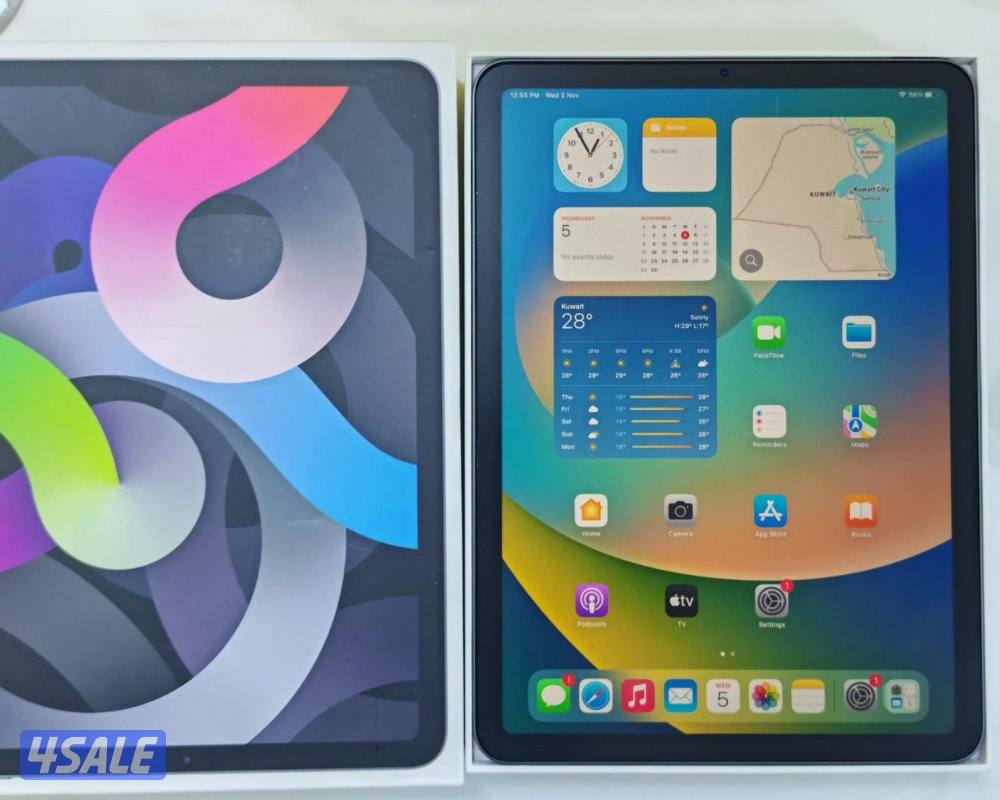 ايباد اير – 256 جيجابايت – رمادي – iPad Air 4th 256GB – Gray – Wi-Fi7