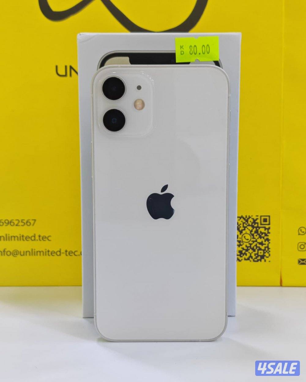 ايفون 12 ميني – 128 جيجا – أبيض – iPhone 12 Mini – 128GB – White 82%4