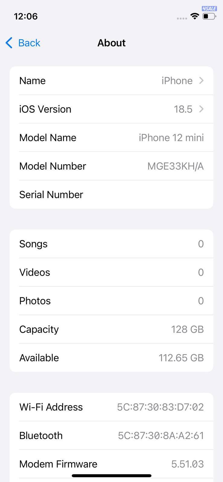 ايفون 12 ميني – 128 جيجابايت – أسود – iPhone 12 Mini – 128GB – Black1