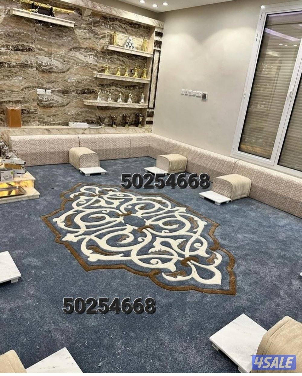 سجاد حفر يدوي مفروشات زل باركي مساند ضهر3