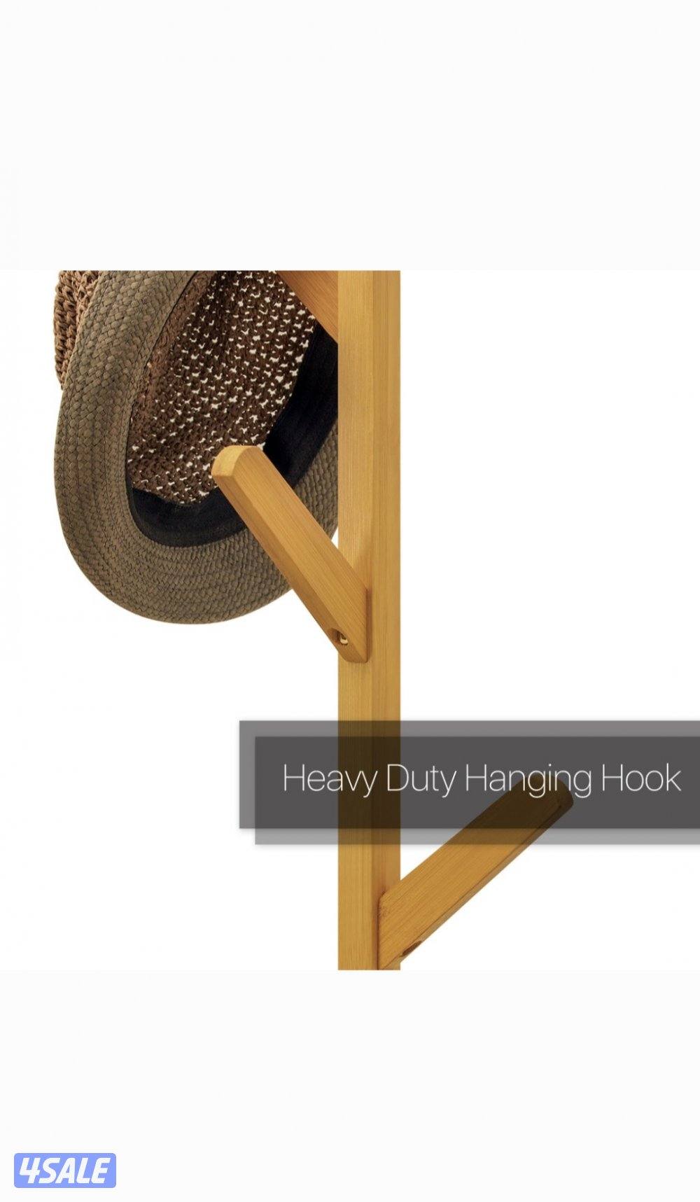 🪵 علاقة ملابس خشبية بثلاث طوابق5