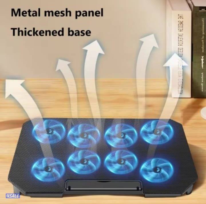 جهازك يسخن؟الأداء يضعف؟مبرد لابتوب بـ 8 مراوح ! الحل عندنا2
