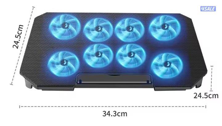 جهازك يسخن؟الأداء يضعف؟مبرد لابتوب بـ 8 مراوح ! الحل عندنا1