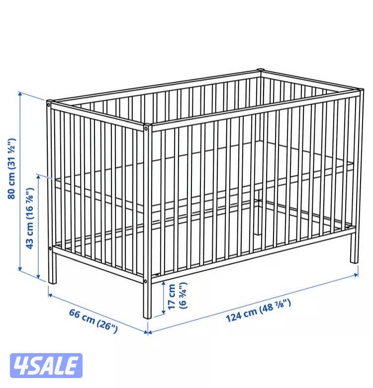 سرير اطفال جديد غير مستعمل بدون فرشه3
