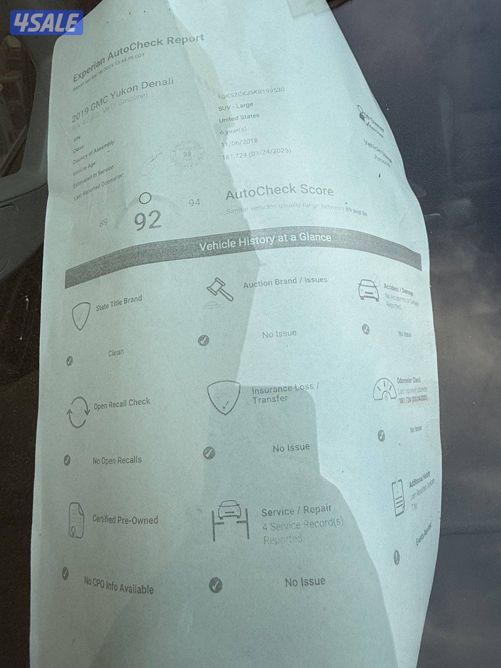 للبيع يوكن دينالي 2019 وارد امريكا7