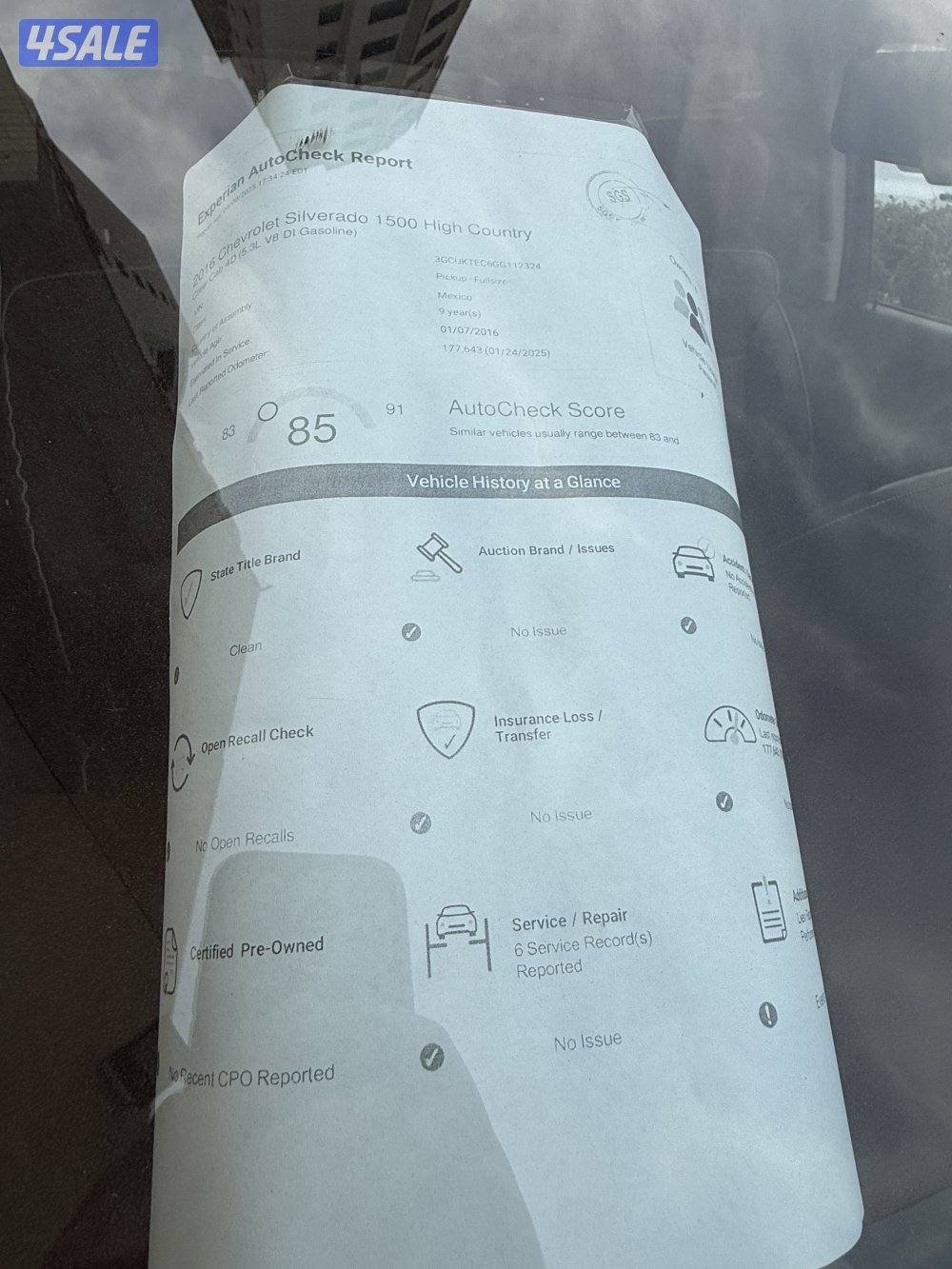 للبيع وانيت HIGH COUNTRY 2016 وارد امريكا7