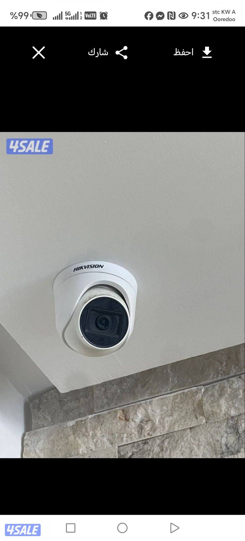 كاميرات مراقبة 4k.كاميرات wifi. اجهزة بصمه. انتركم. شبكات3