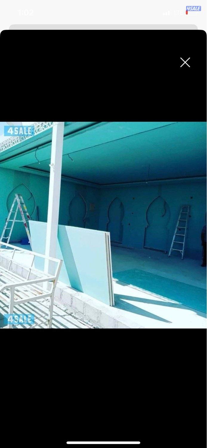 معلم جپسم بورد سيمنت بورد ديكور جپس تركيب بديل خشب قطان6