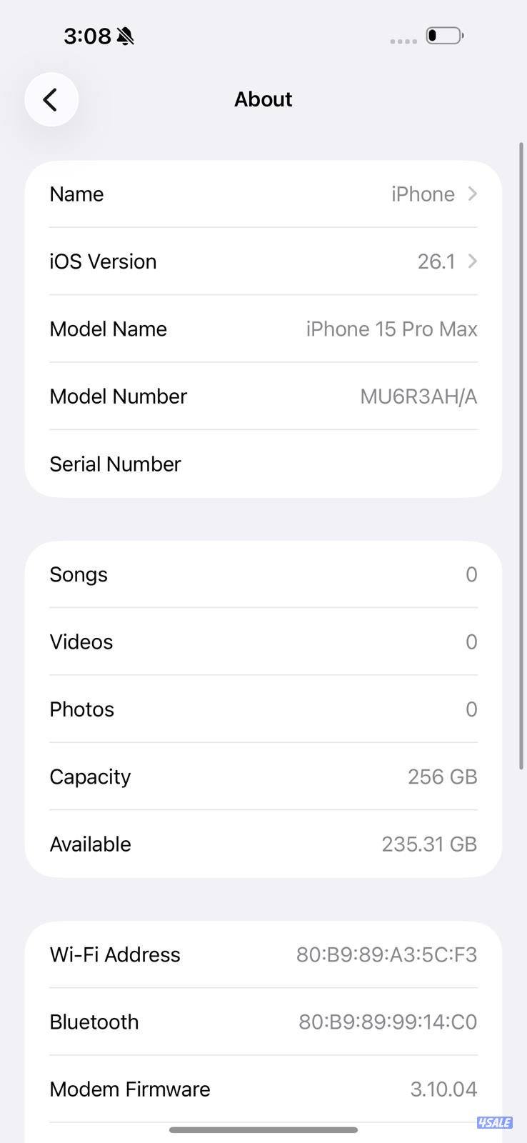 ايفون 15 برو ماكس 256 جيجا تيتانيوم iPhone 15 Pro Max 256GB Natural2
