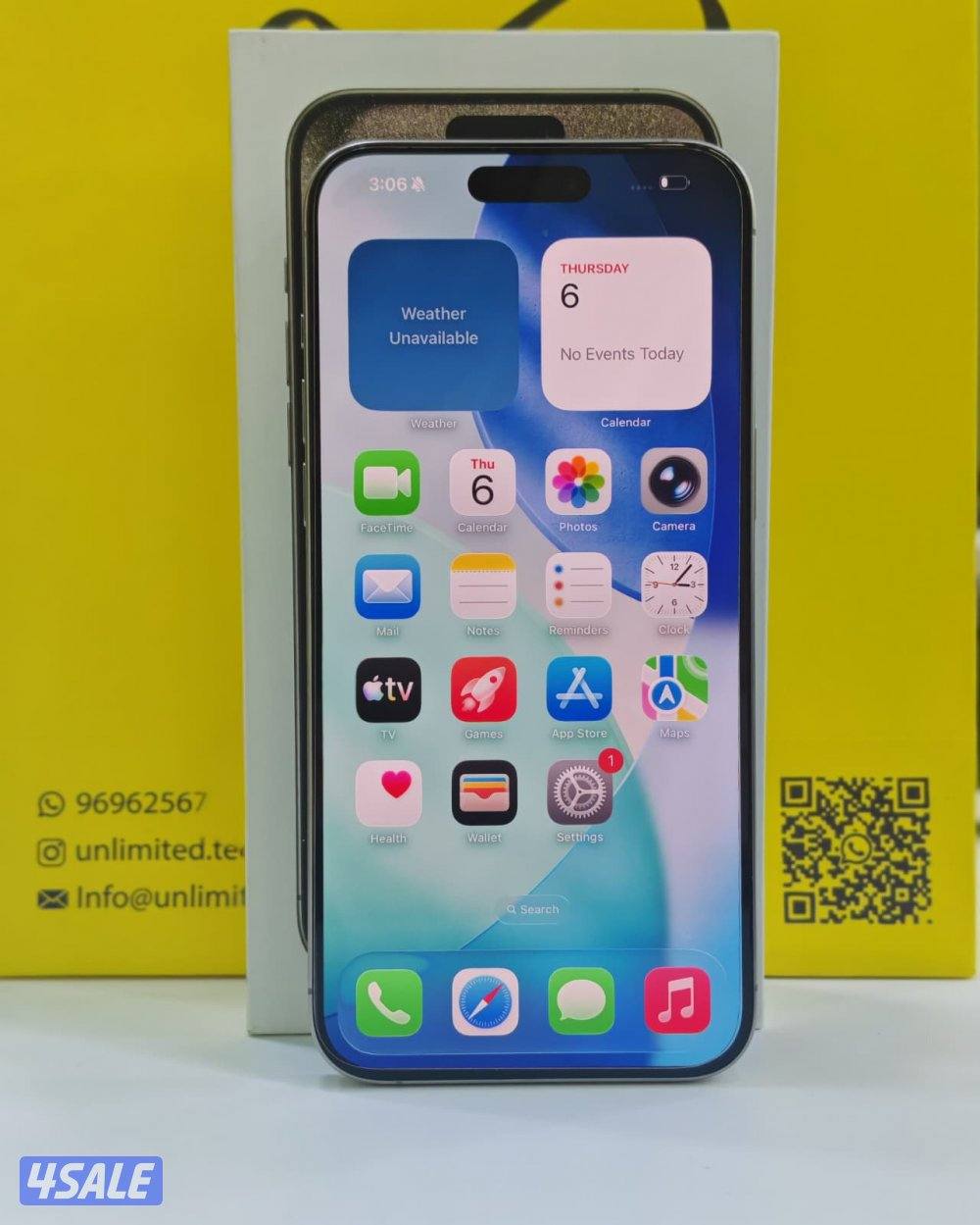 ايفون 15 برو ماكس 256 جيجا تيتانيوم iPhone 15 Pro Max 256GB Natural8