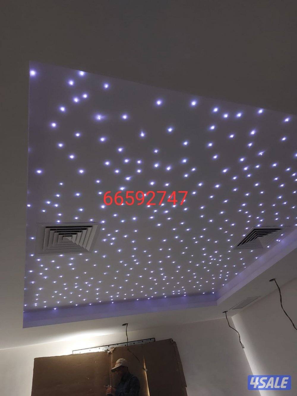 fiber optic light bed room hall and swimming pool3